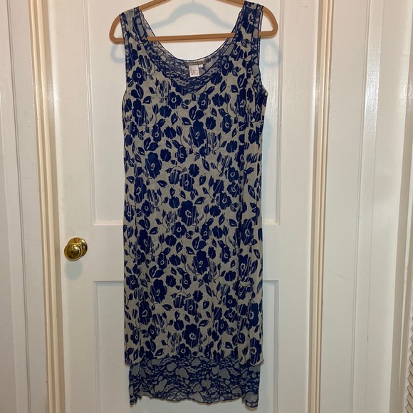 Large Isabella Bird Sleeveless Midi Double Shade Printed Dress - Picture 1 of 9